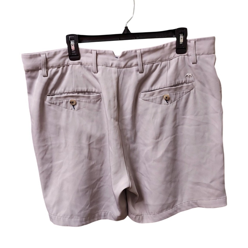 Onward Reserve Performance Shorts Mens 38 Gray Embroidered Bear Logo Golf Preppy - Picture 4 of 11